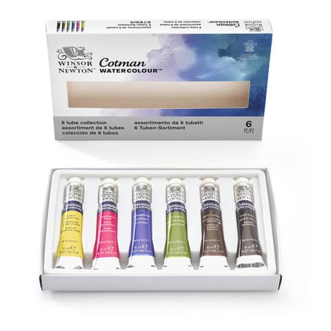 Acquarello fine Cotman in tubetti da 8 ml - 6 colori assortiti - 0390635